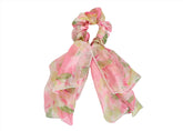 Silk Scrunchie with Floral Design